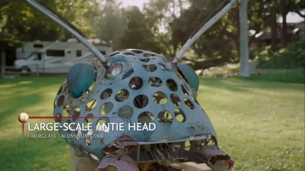 Close view of the surviving giant ant practical-effects prop