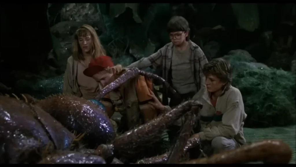 Honey, I Shrunk the Kids cast members examining the surviving Antie prop