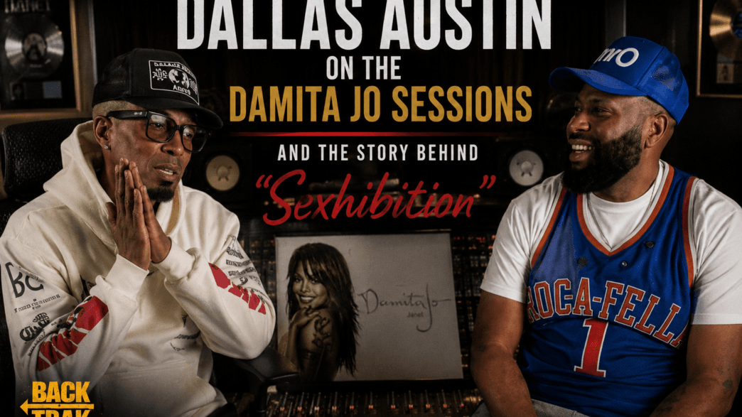Dallas Austin discusses Janet Jackson’s Damita Jo recording sessions and the story behind “Sexhibition” during a studio interview.