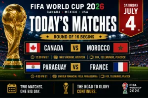World Cup 2026 Schedule Today: July 4 Matches