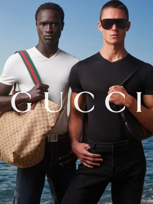 Ibrahima Kane and Samuel Watson front Gucci’s Monte Carlo campaign photographed by Mark Seliger.