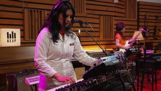 Spacemoth performs Do We Exist live for KEXP at 25th Street Recording in Oakland during Noise Pop 2026.