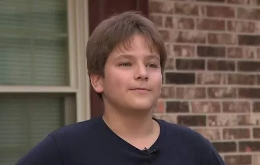 A Texas teenager’s home is shown after lightning sent electrical current through the house while he used his computer.