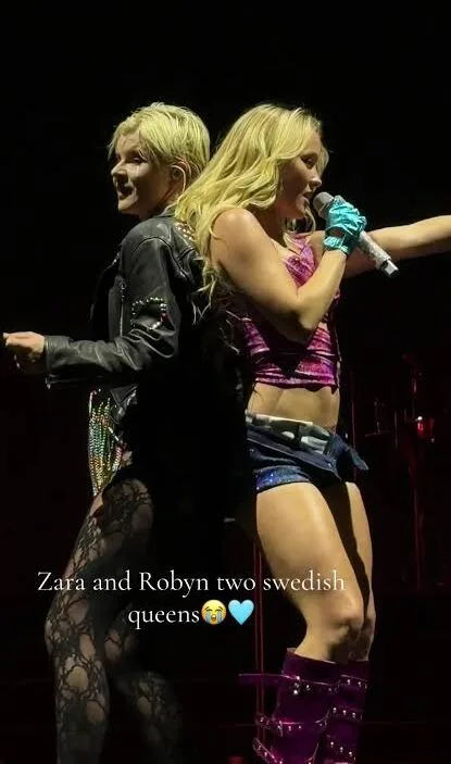 Robyn and Zara Larsson perform a surprise duet at Royal Arena in Copenhagen