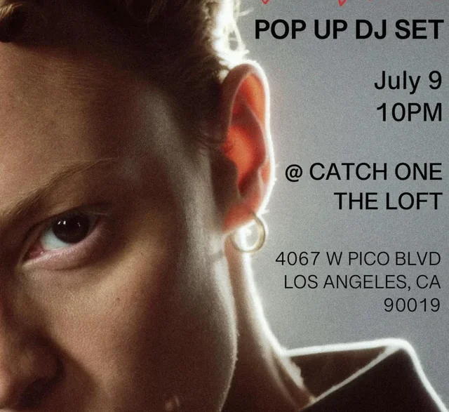 La Roux free pop-up DJ set announcement for Catch One in Los Angeles on July 9, 2026