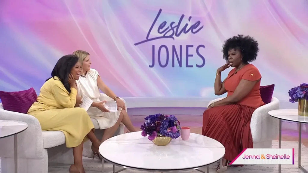 Leslie Jones reacts during her Roast Our Studio segment on TODAY
