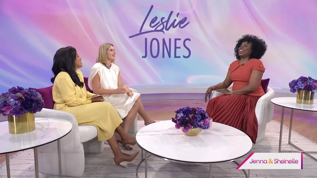 Leslie Jones delivers a joke during the TODAY Roast Our Studio game