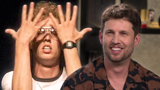 Jon Heder discussing the improvised Napoleon Dynamite dance during ET’s Then & Now