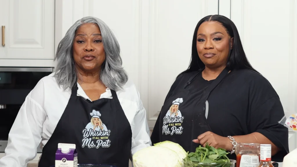 Loretta Devine reacting to the cabbage recipe on Whisk It All with Miss Pat