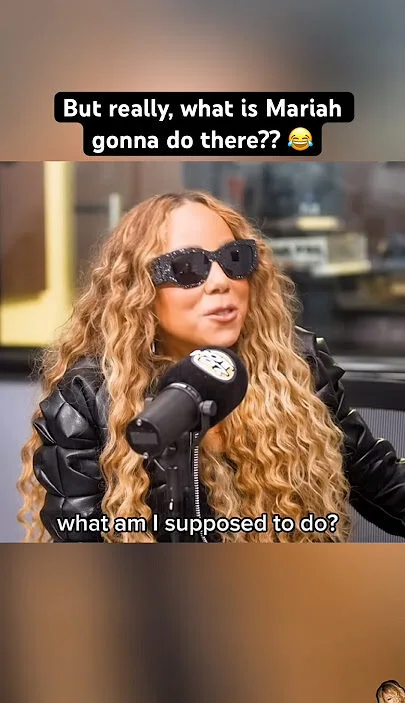 Mariah Carey laughing during her HOT 97 interview with Nessa about visiting a strip club