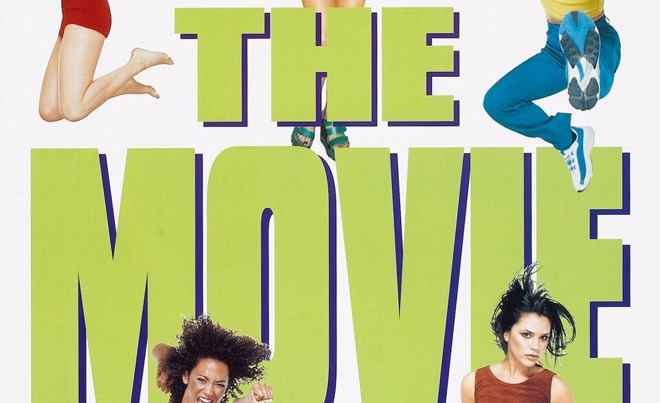 The Spice Girls appear on the Spice World movie artwork for the 1997 cult-classic film.