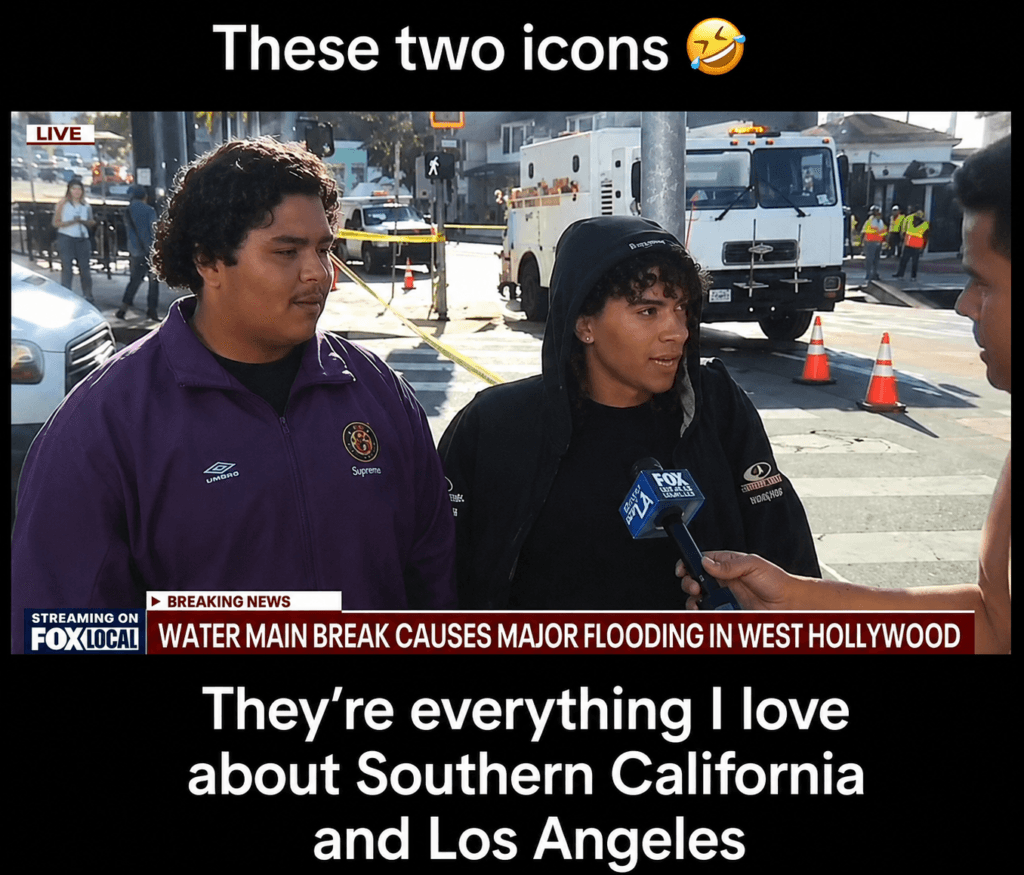 Two Inland Empire Supreme shoppers during their viral FOX 11 interview in West Hollywood