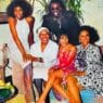 Whitney Houston with Roberta Flack, Nickolas Ashford, Valerie Simpson and Diahann Carroll in New York City in 1986