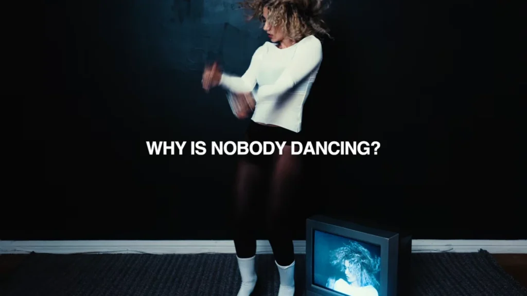 XKYLAR in the visual for her 2026 song WHY IS NOBODY DANCING?