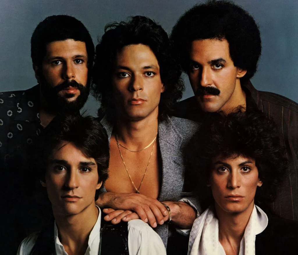 Archival promotional portrait of the five-member Foxy lineup