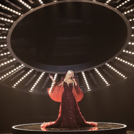 Christina Aguilera performing at the 2025 Joy Awards in Riyadh