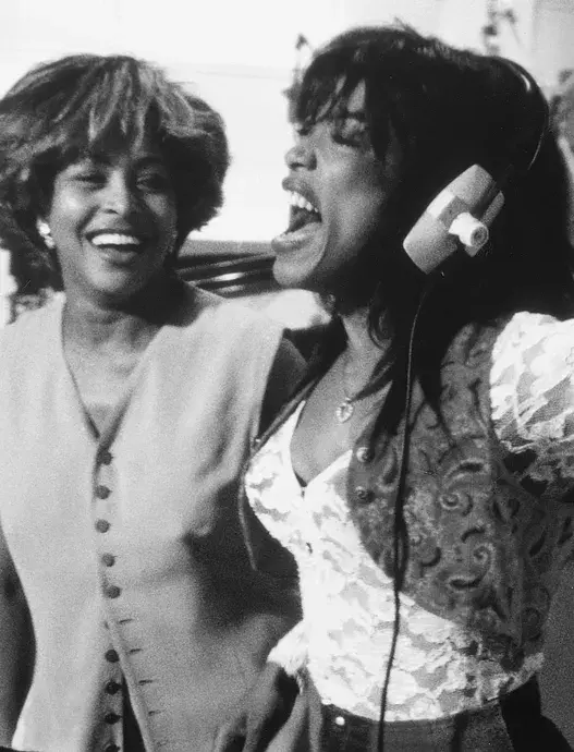 Angela Bassett and Tina Turner together during the making of What’s Love Got to Do With It