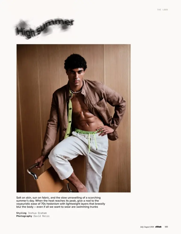 Model Elias Armando For British Mag ‘Attitude’