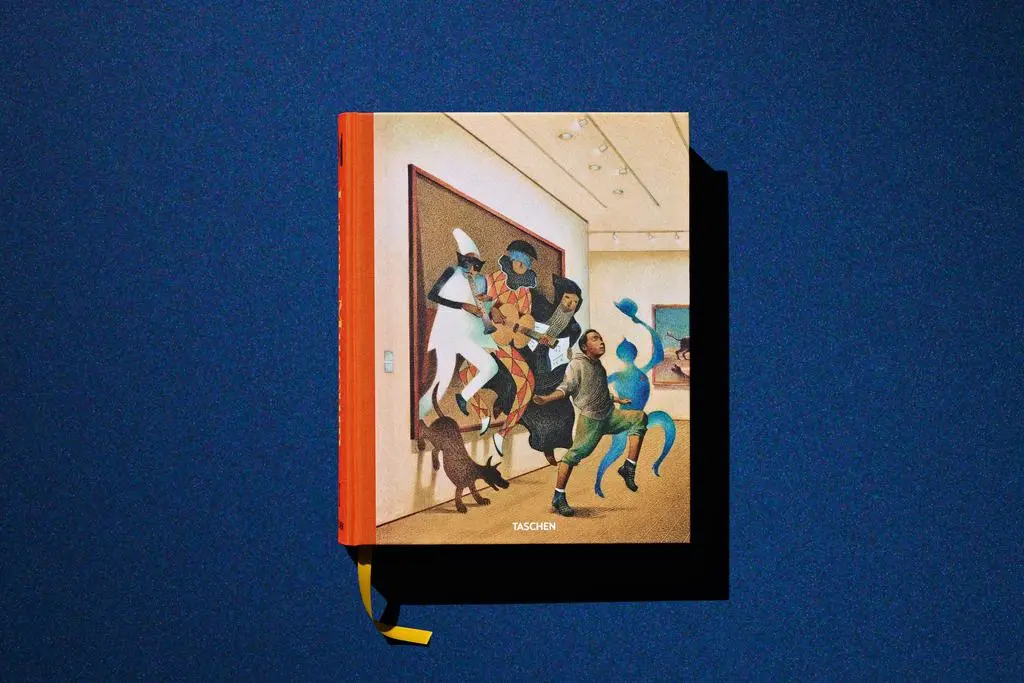 Closed first volume of the Lucas Museum of Narrative Art TASCHEN publication with its illustrated cover.