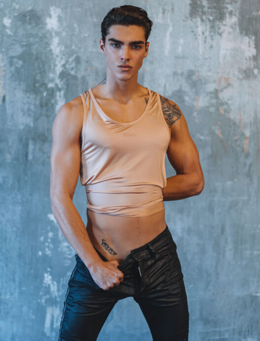 Simone Stravolo in L’Officiel Hommes’ Object of Observation editorial photographed by Sasha Olsen