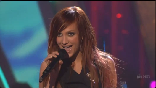 Ashlee Simpson in the Boys performance on Dancing with the Stars on April 22, 2008