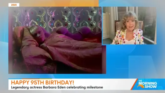 Barbara Eden celebrated on The Morning Show for her 95th birthday
