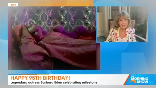 Barbara Eden celebrated on The Morning Show for her 95th birthday