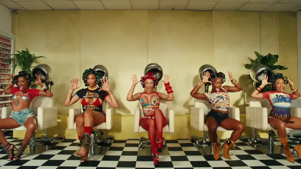 Scene from Cardi B's AH HA official music video