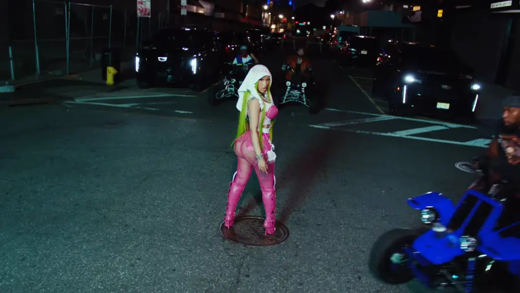 Cardi B in the official AH HA visual