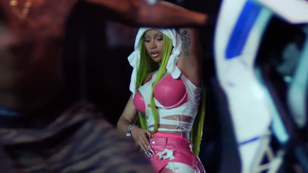 Cardi B featured in her AH HA official music video