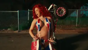 Cardi B in the official music video for AH HA