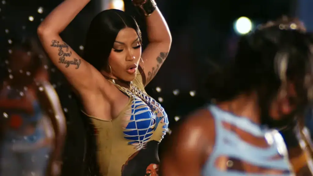 Cardi B in a scene from the AH HA music video