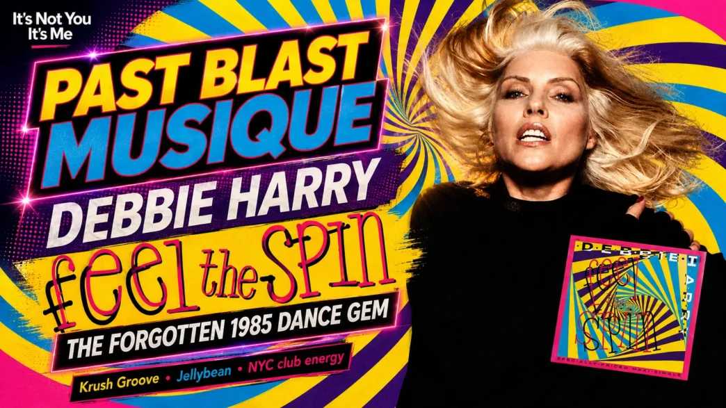 Past Blast Musique featured image for Debbie Harry Feel the Spin with 1985 portrait and single artwork