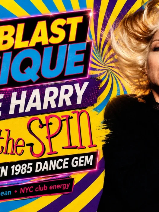 Past Blast Musique featured image for Debbie Harry Feel the Spin with 1985 portrait and single artwork