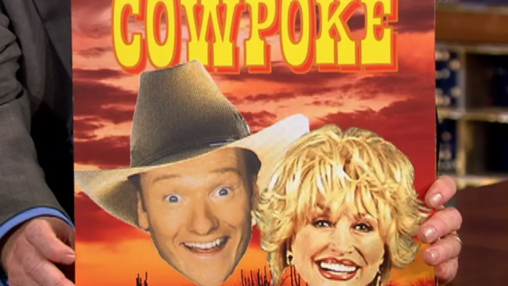 Dolly Parton appearing with Conan O'Brien in 2003