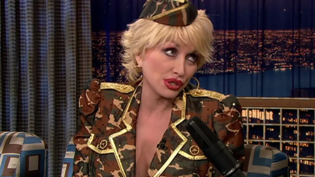 Dolly Parton during a 2003 Late Night with Conan O'Brien interview