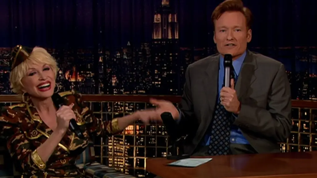 Dolly Parton during her 2003 Late Night with Conan O'Brien appearance