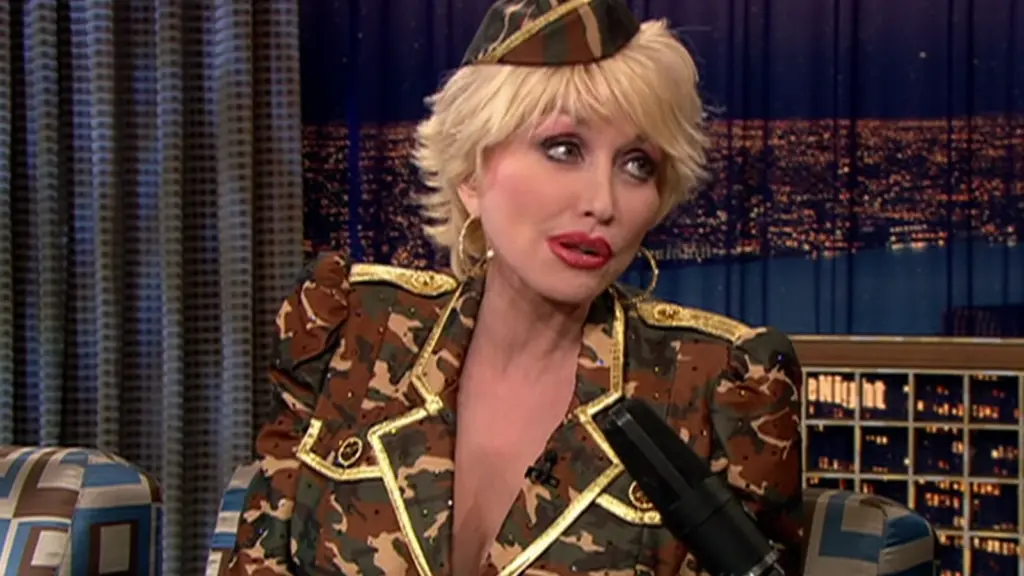 Dolly Parton during her 2003 Late Night with Conan O'Brien appearance