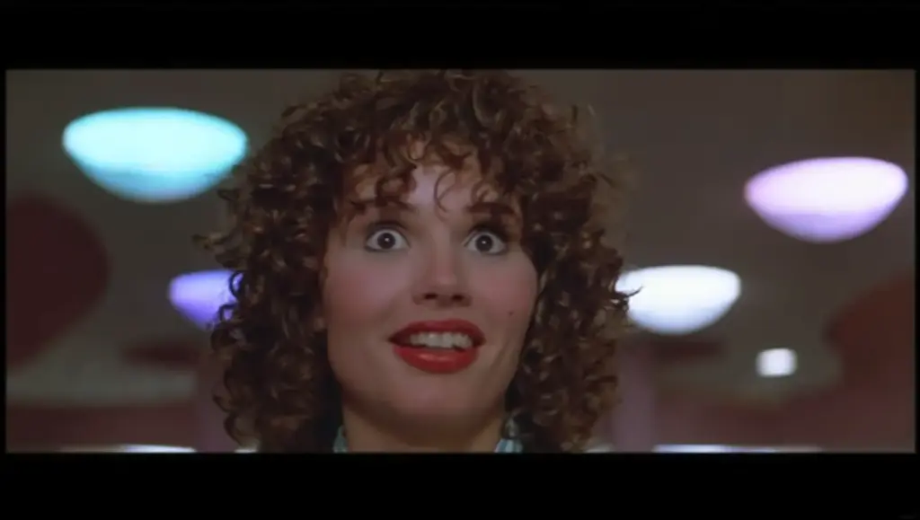 Earth Girls Are Easy film still featuring the movie’s alien makeover sequence