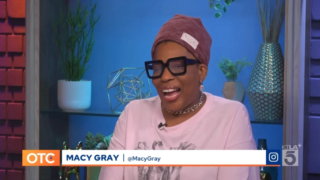 Macy Gray speaking during her KTLA 5 Off the Clock interview