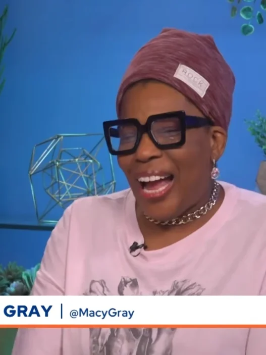 Macy Gray speaking during her KTLA 5 Off the Clock interview