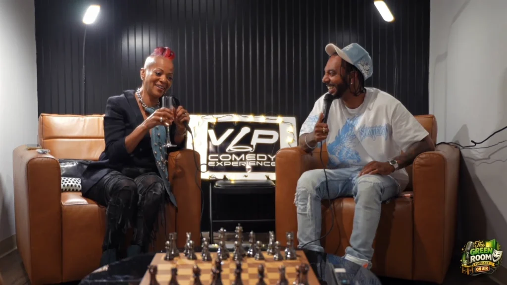 B-Phlat appearing on The Green Room podcast from VIP Comedy Experience