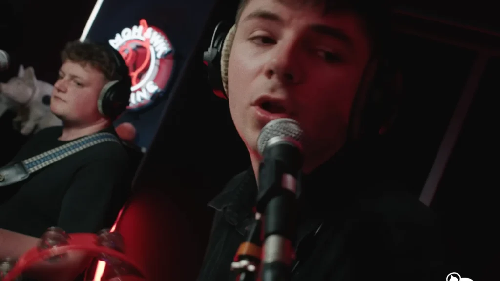 Home Counties performing Uptight during a SubCat Sessions studio recording