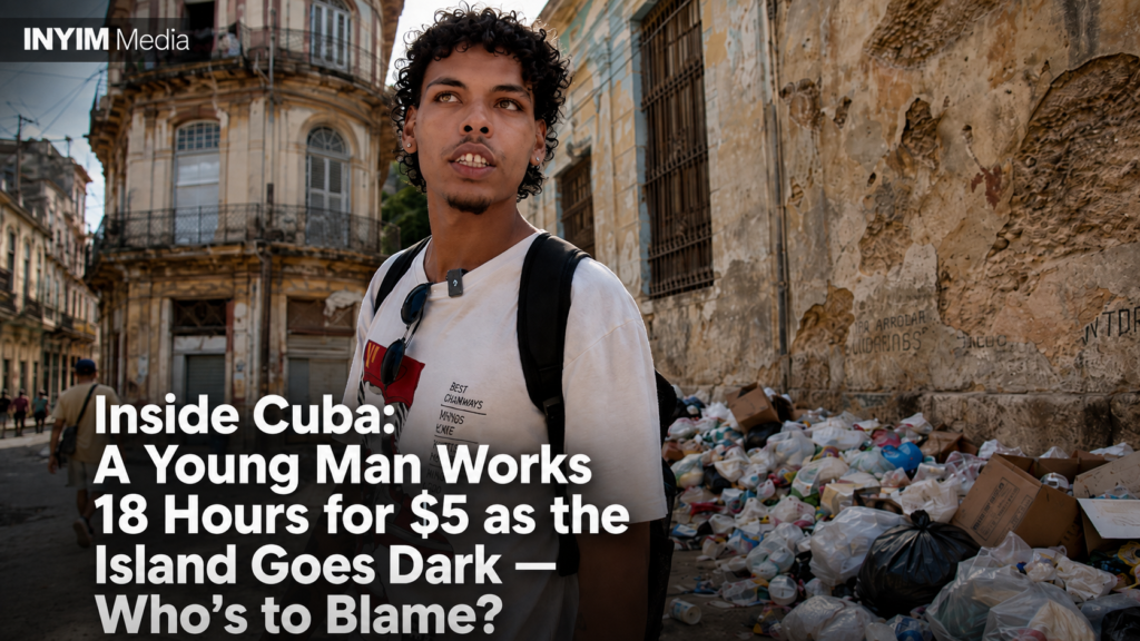 Young Cuban man in Havana during Cuba's worsening humanitarian and power crisis