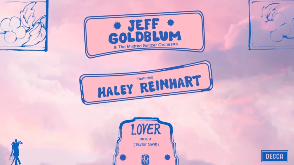Pink Lover single artwork for Jeff Goldblum and The Mildred Snitzer Orchestra featuring Haley Reinhart