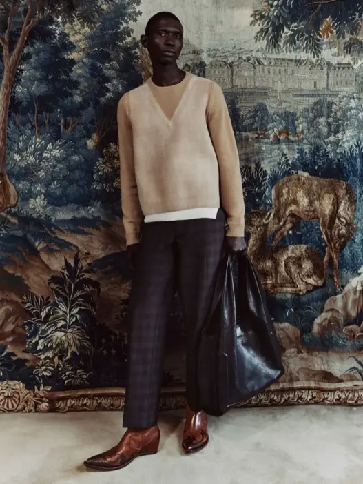 Fernando Cabral modeling Maison Margiela Fall 2026 Avant-Première menswear