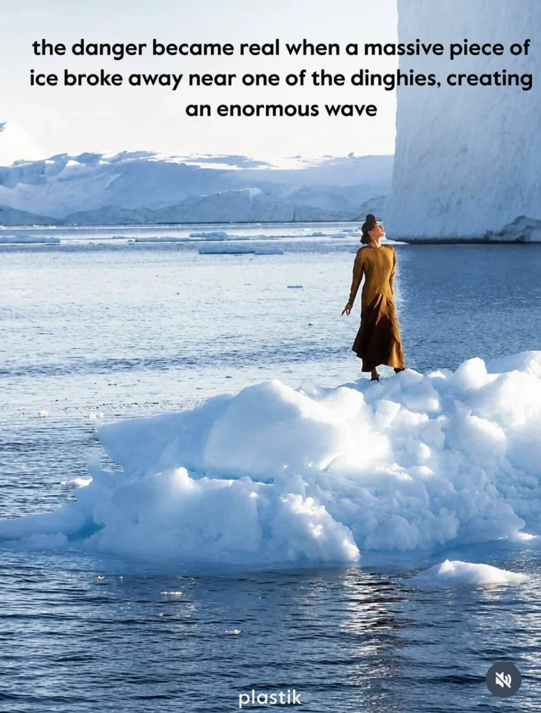 Fashion photograph from Manfred Thierry Mugler’s 1987 Disko Bay series in Greenland, image 2