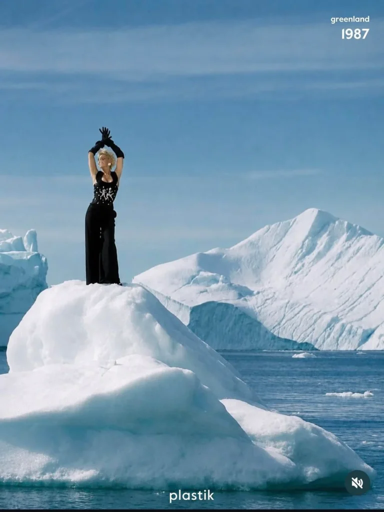 Fashion photograph from Manfred Thierry Mugler’s 1987 Disko Bay series in Greenland, image 5