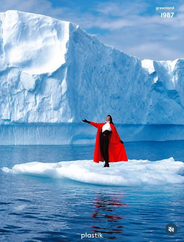 Fashion photograph from Manfred Thierry Mugler’s 1987 Disko Bay series in Greenland, image 9