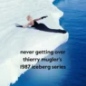 Fashion photograph from Thierry Mugler’s 1987 Disko Bay series in Greenland